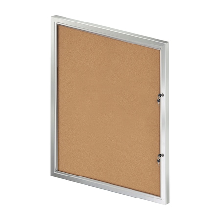 Azar Displays Large Enclosed Cork Bulletin Board w/ Lock & Key 300231
